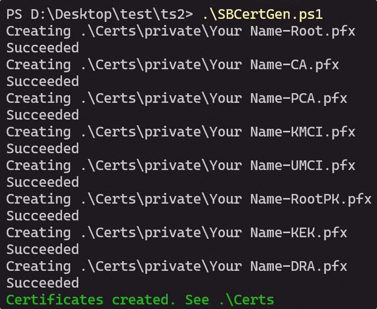 Generate Certs